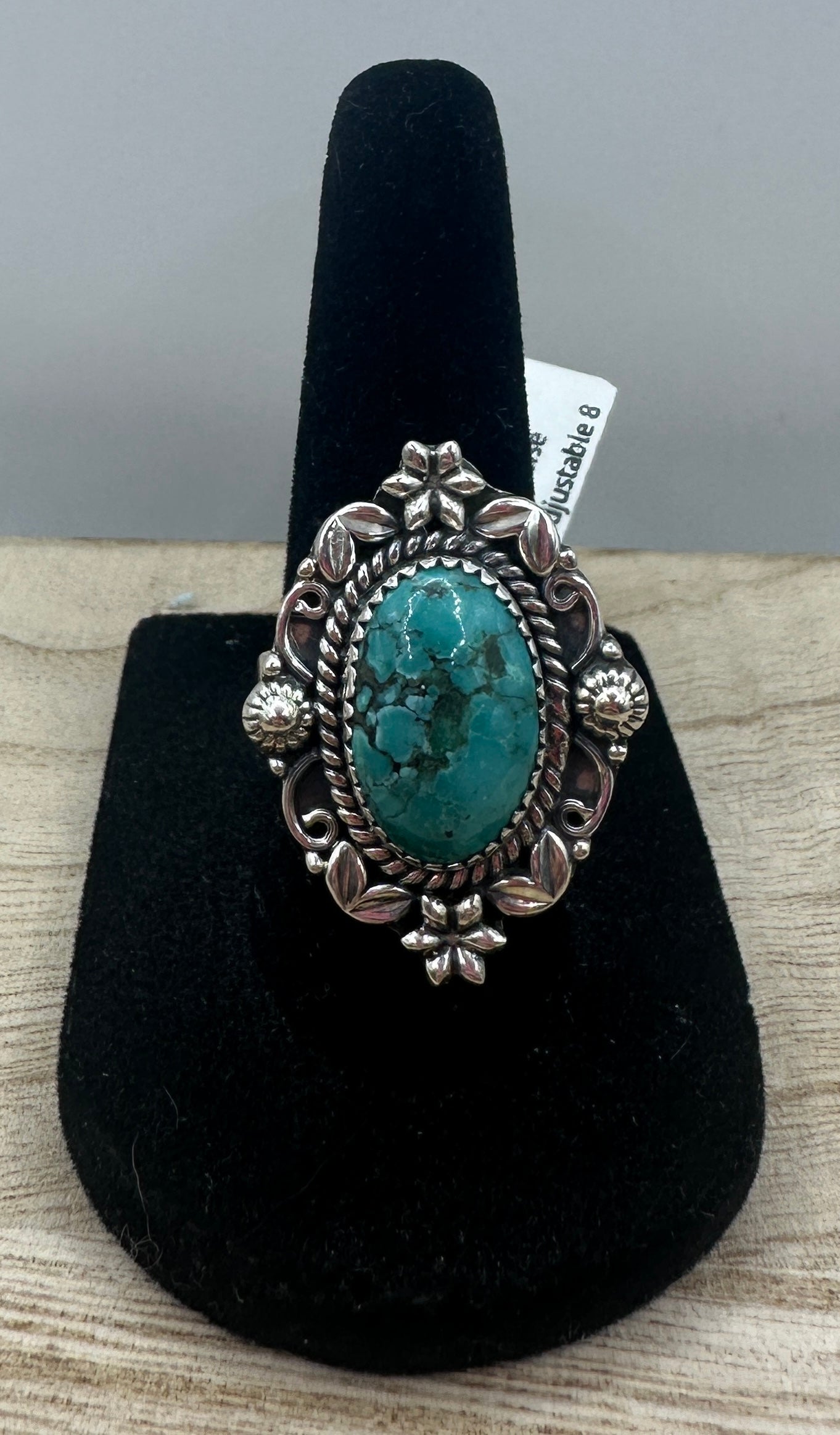 Pilot Mountain Turquoise Adjustable Ring