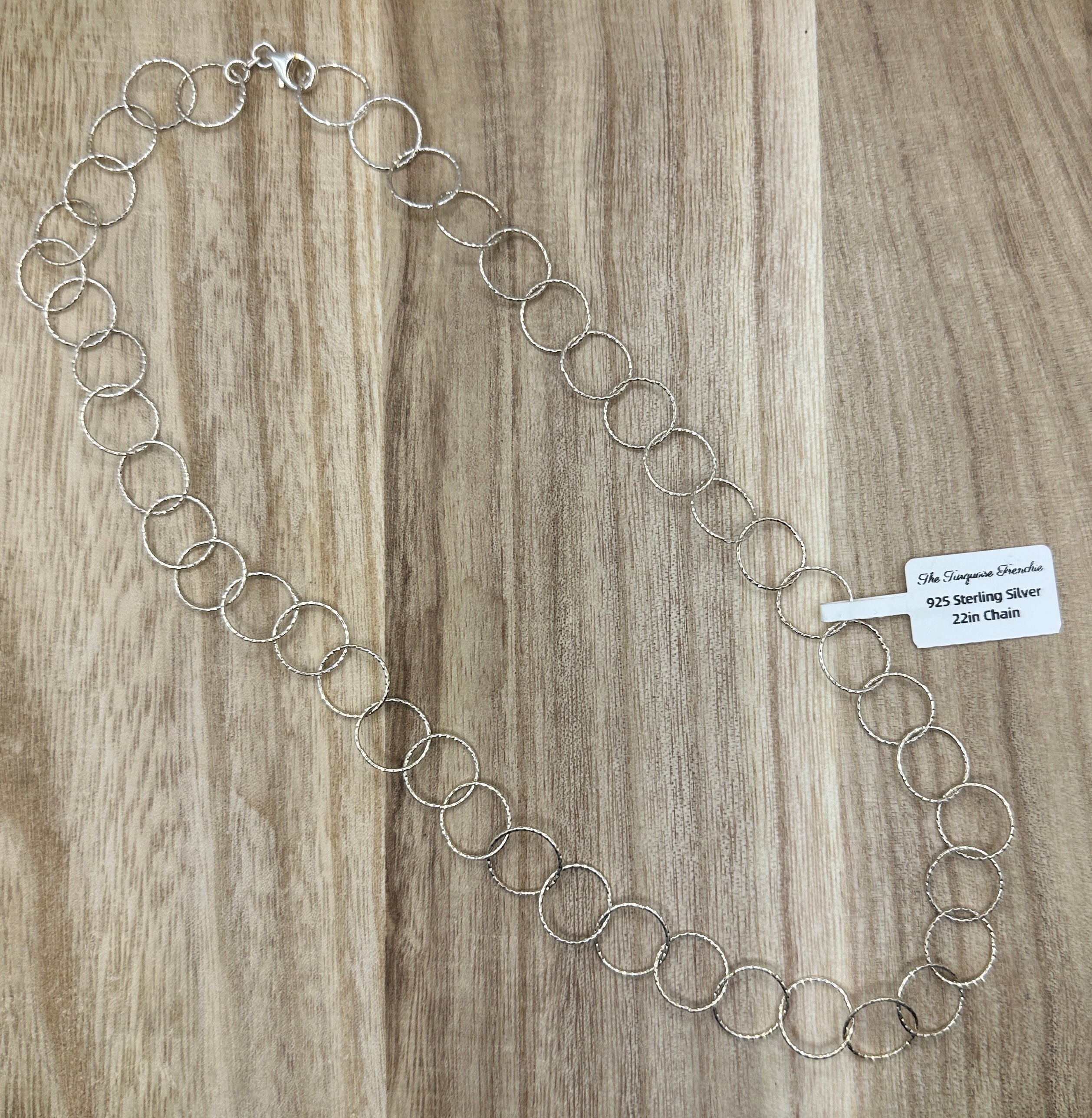 Silver Circle Chain 22in