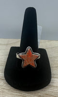 Orange Sea Sediment Jasper Ring Size 11