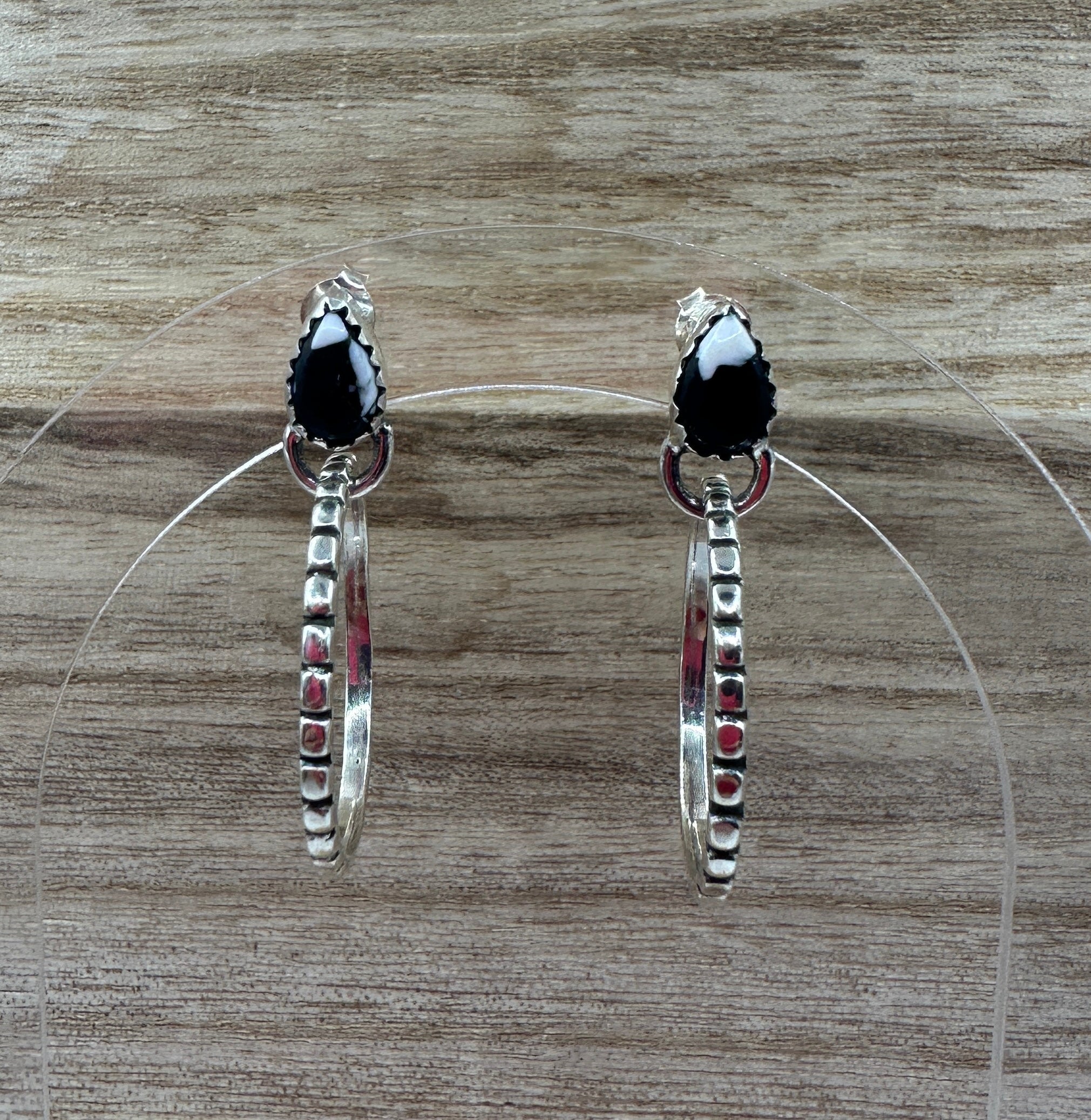 White Buffalo Studs with Hoops