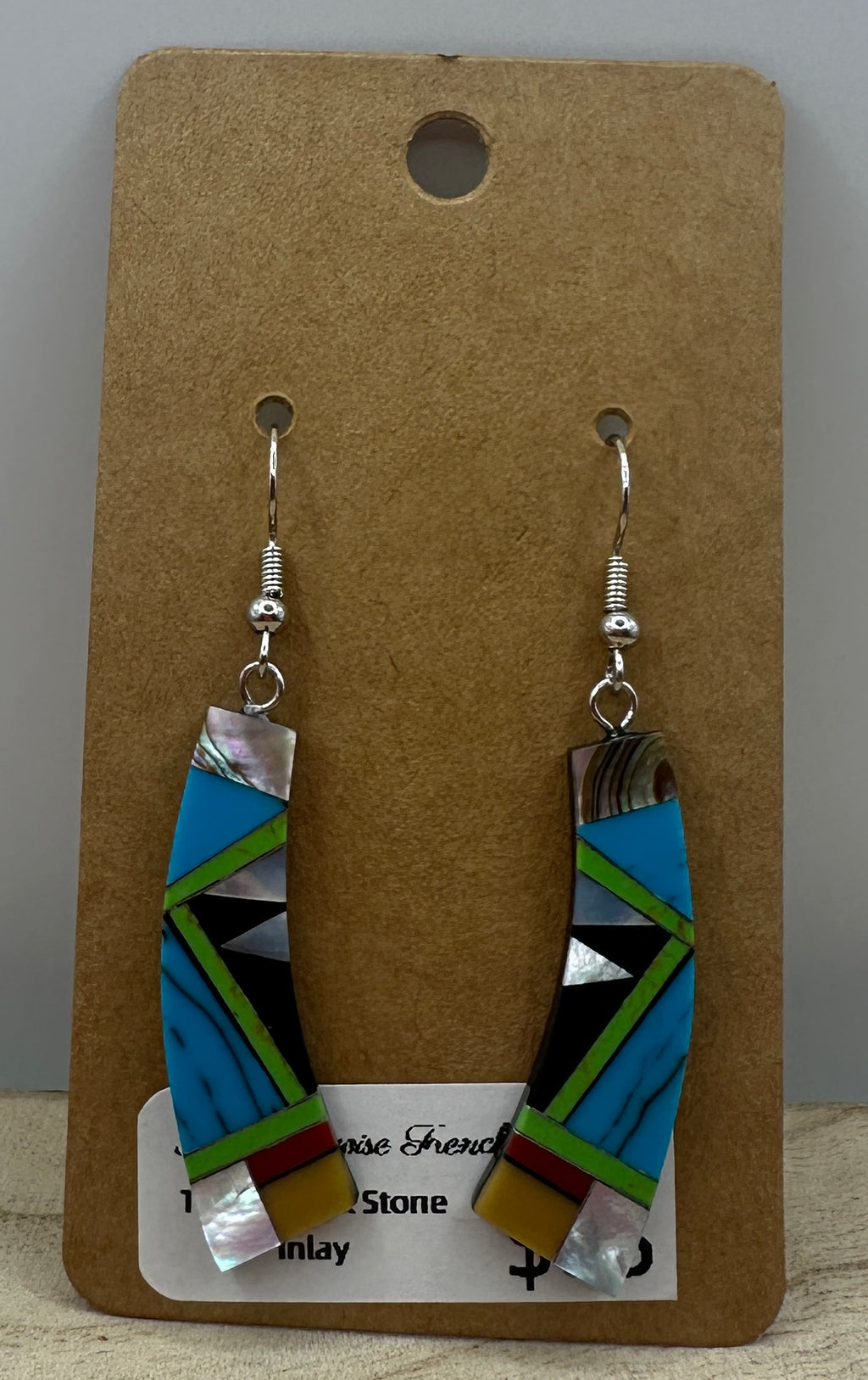 Turquoise inlay Dangles