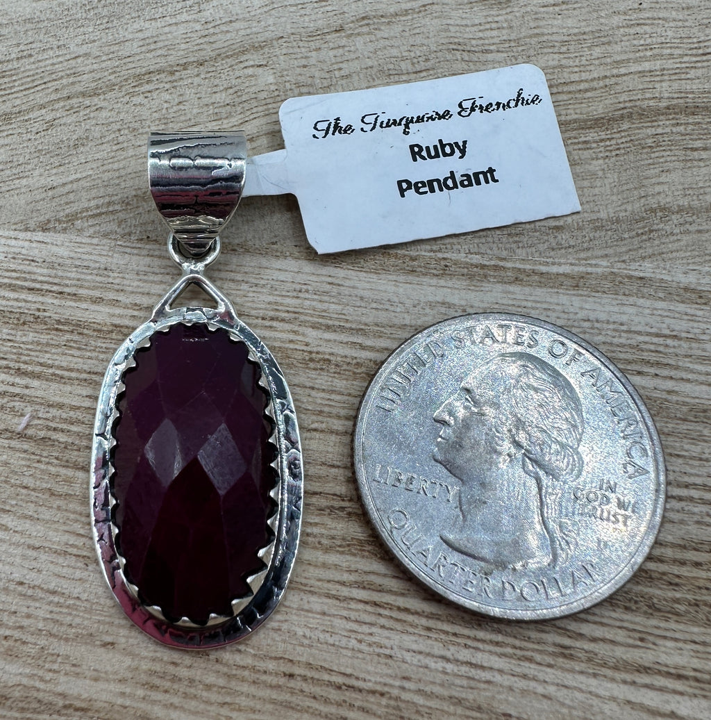 Ruby Oval Pendant