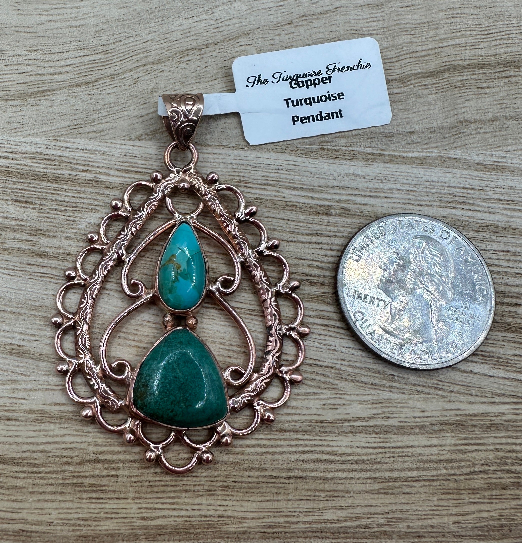 Turquoise and Copper Pendant