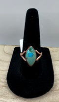Turquoise and Copper Ring Size 7