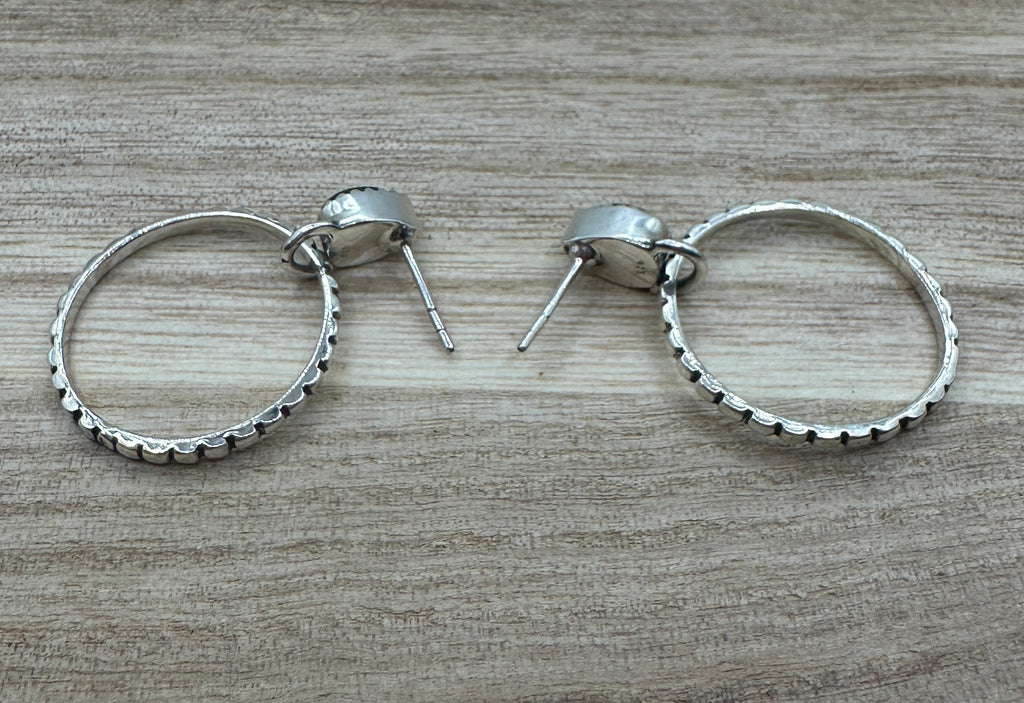 White Buffalo Studs with Hoops