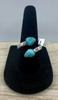 White Water Turquoise Adjustable Ring
