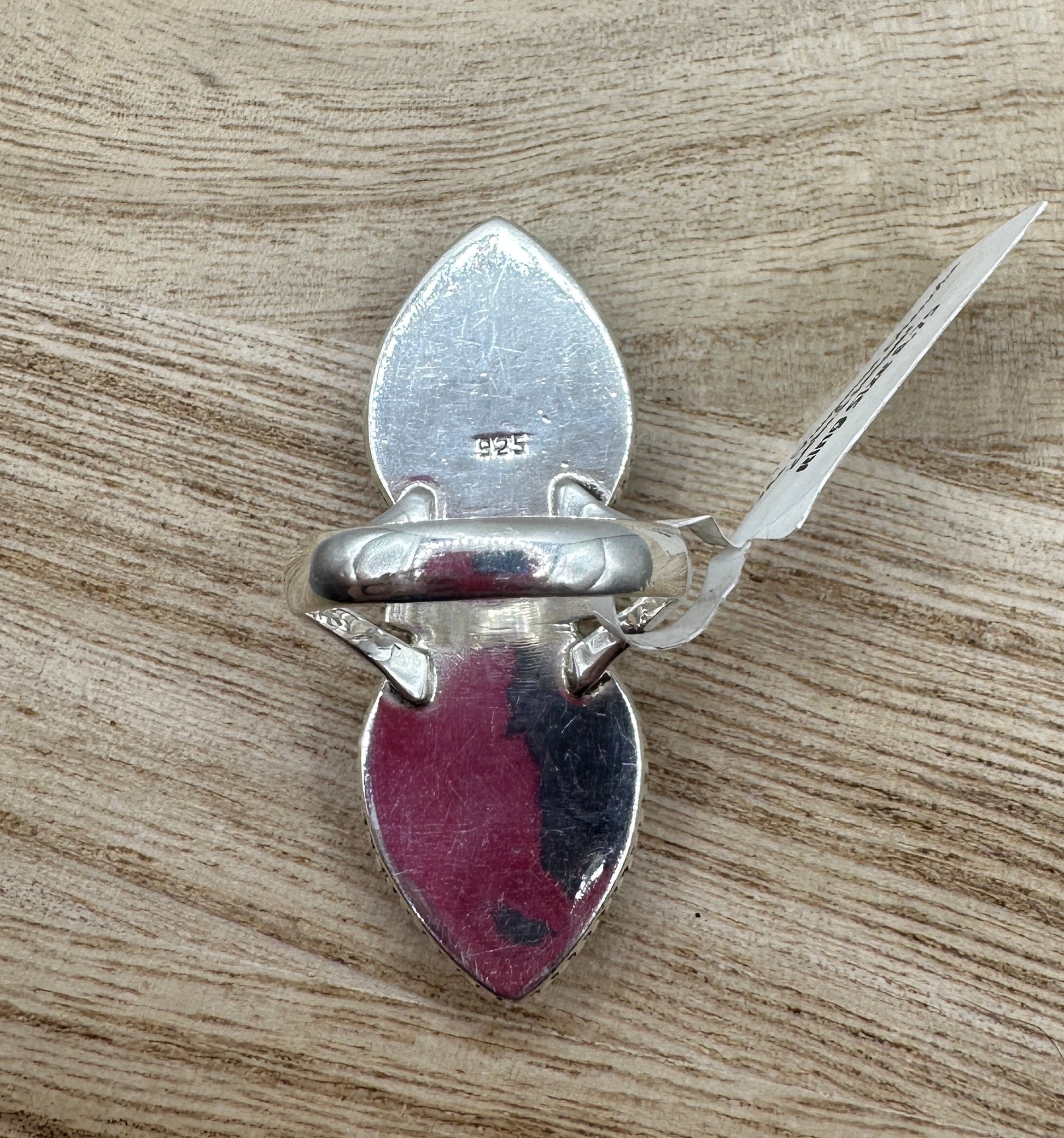Zebra Jasper Ring Size 8.75