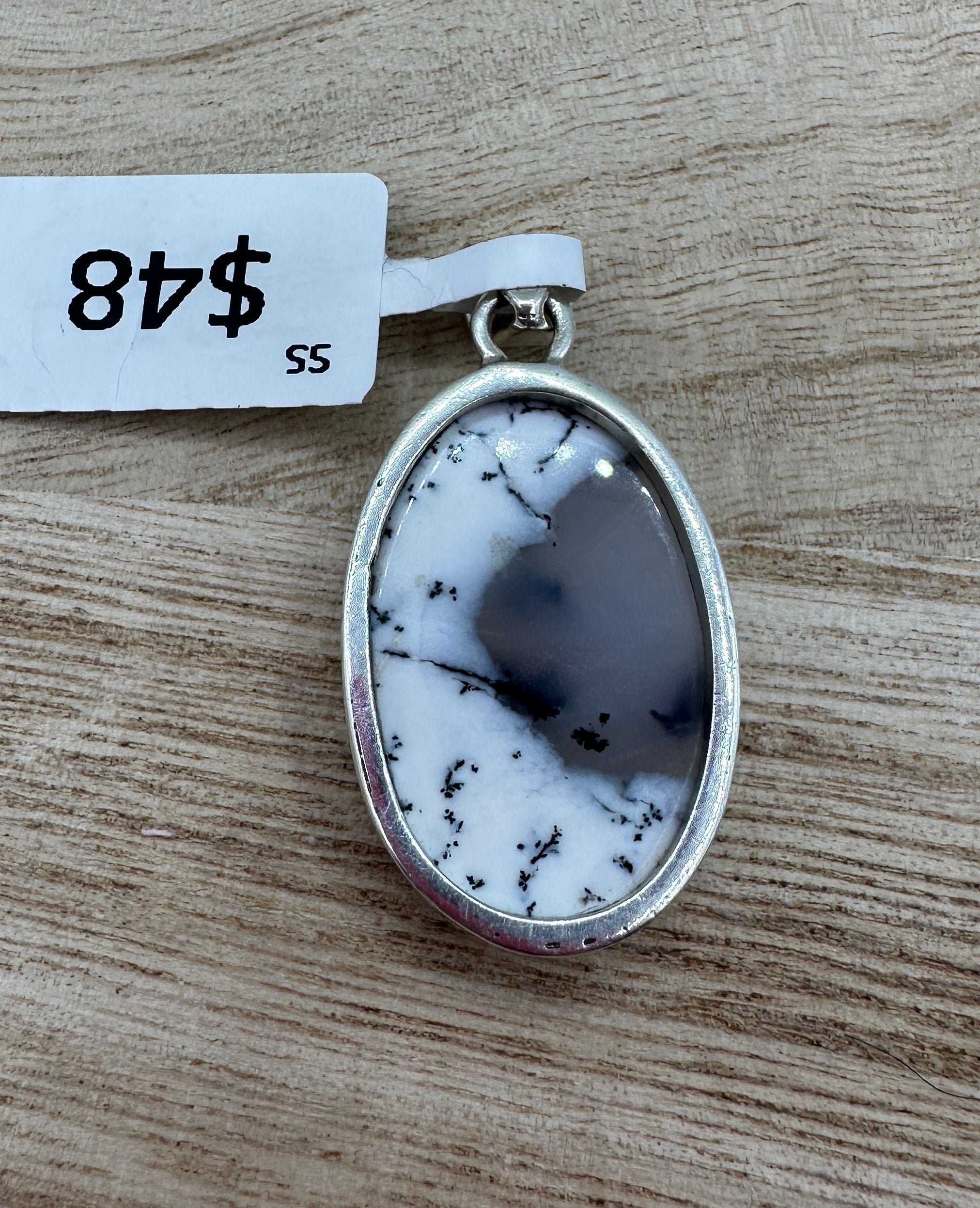 Dendritic Opal Oval Pendant