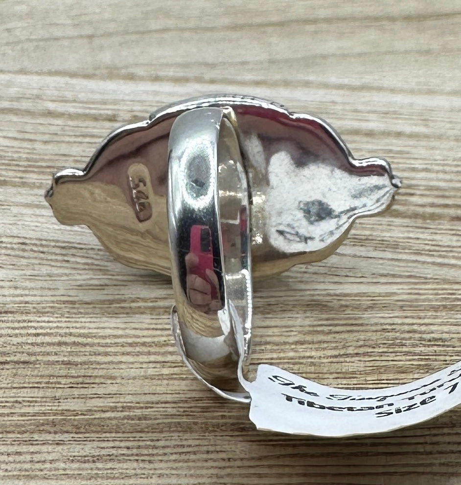 Tibetan Turquoise Ring Size 7