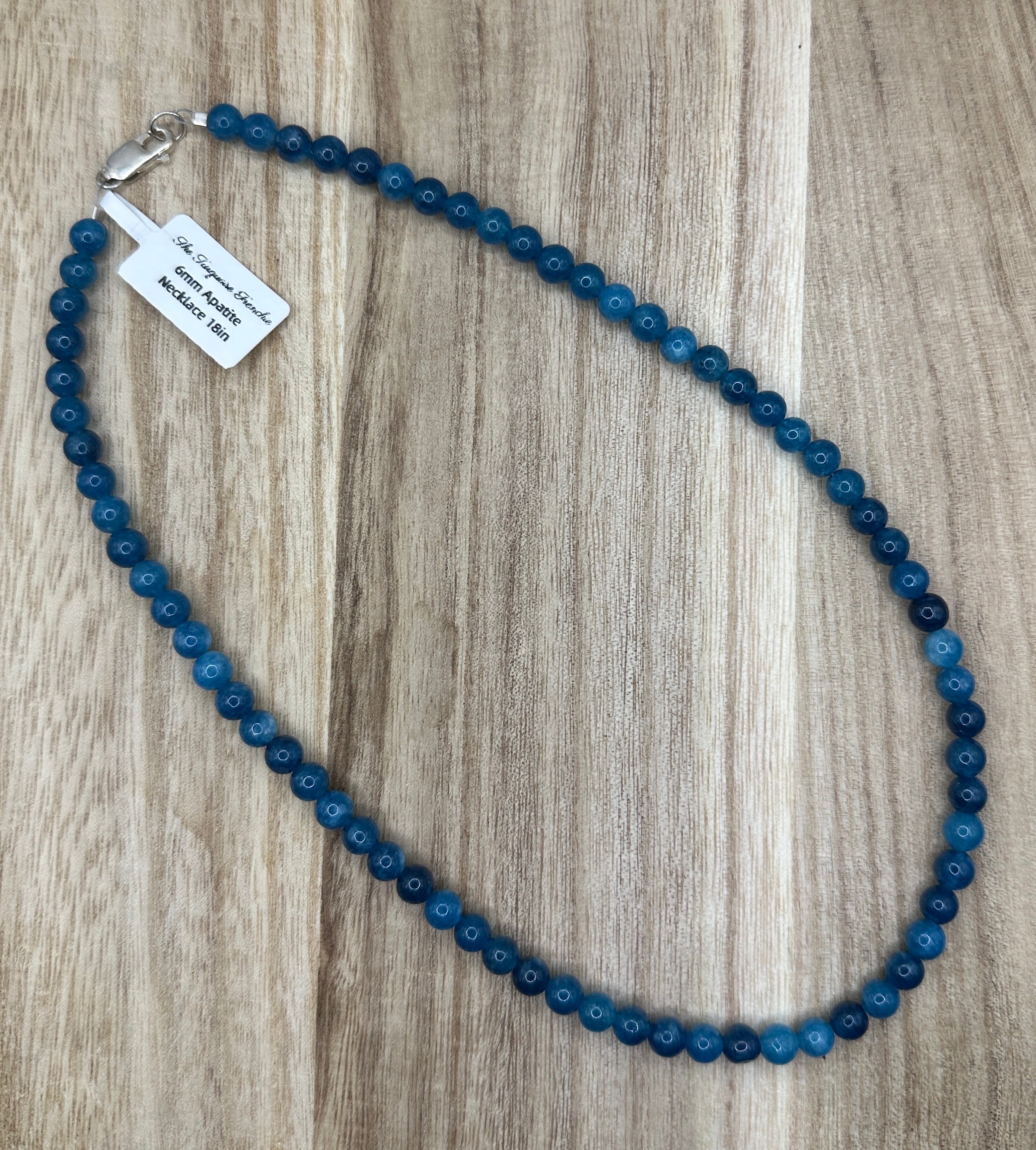 6mm Apatite Necklace 18in