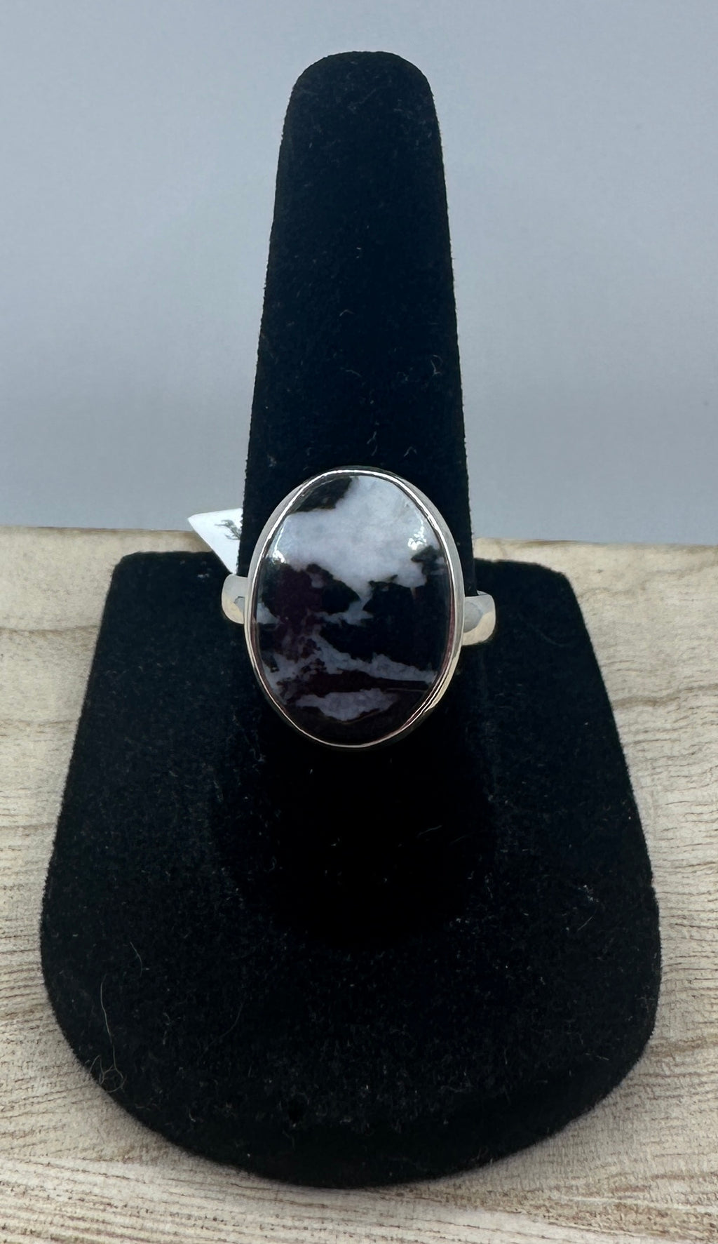 Zebra Jasper Oval Ring Size 7