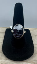 Zebra Jasper Oval Ring Size 7