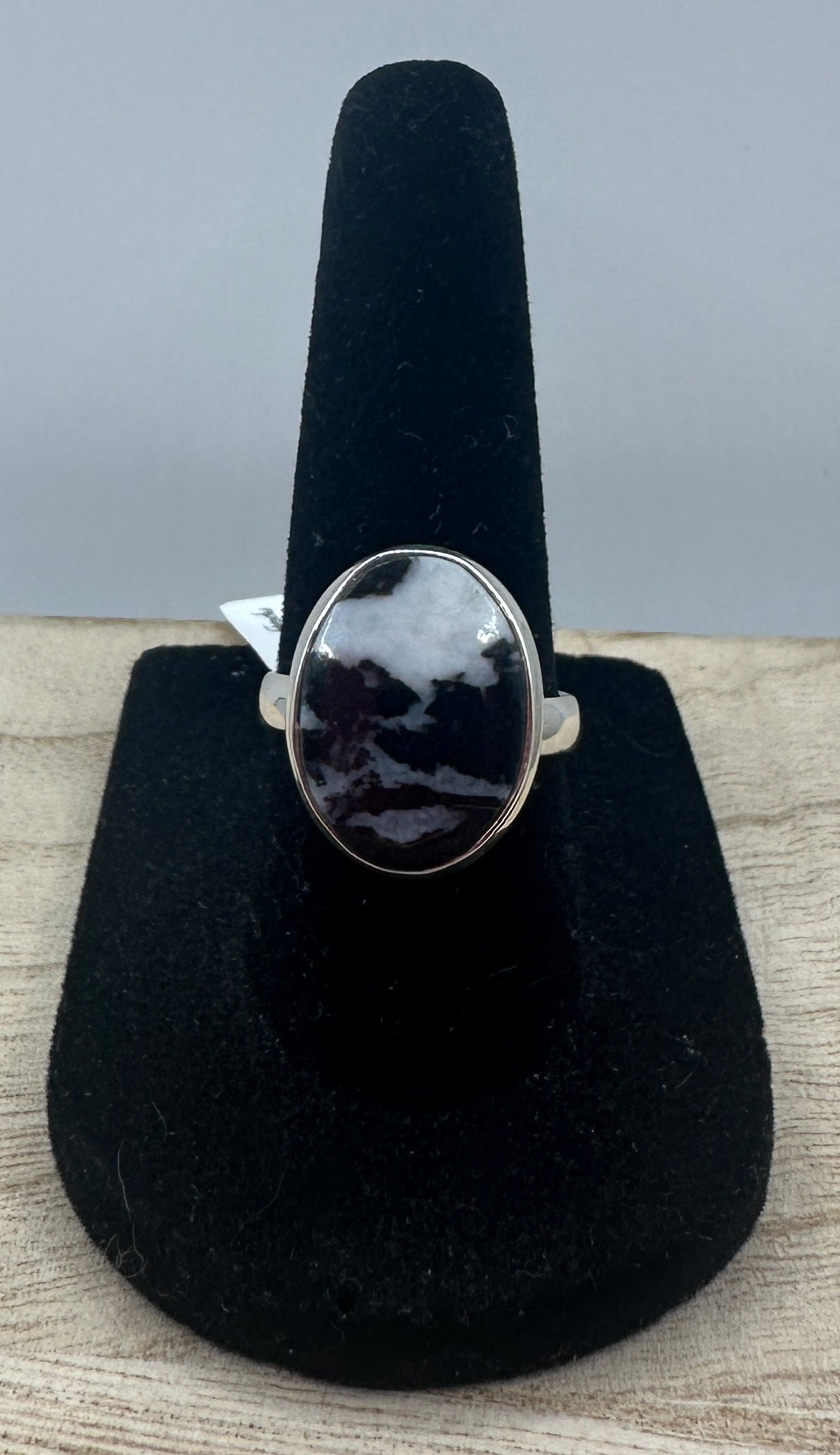 Zebra Jasper Oval Ring Size 7