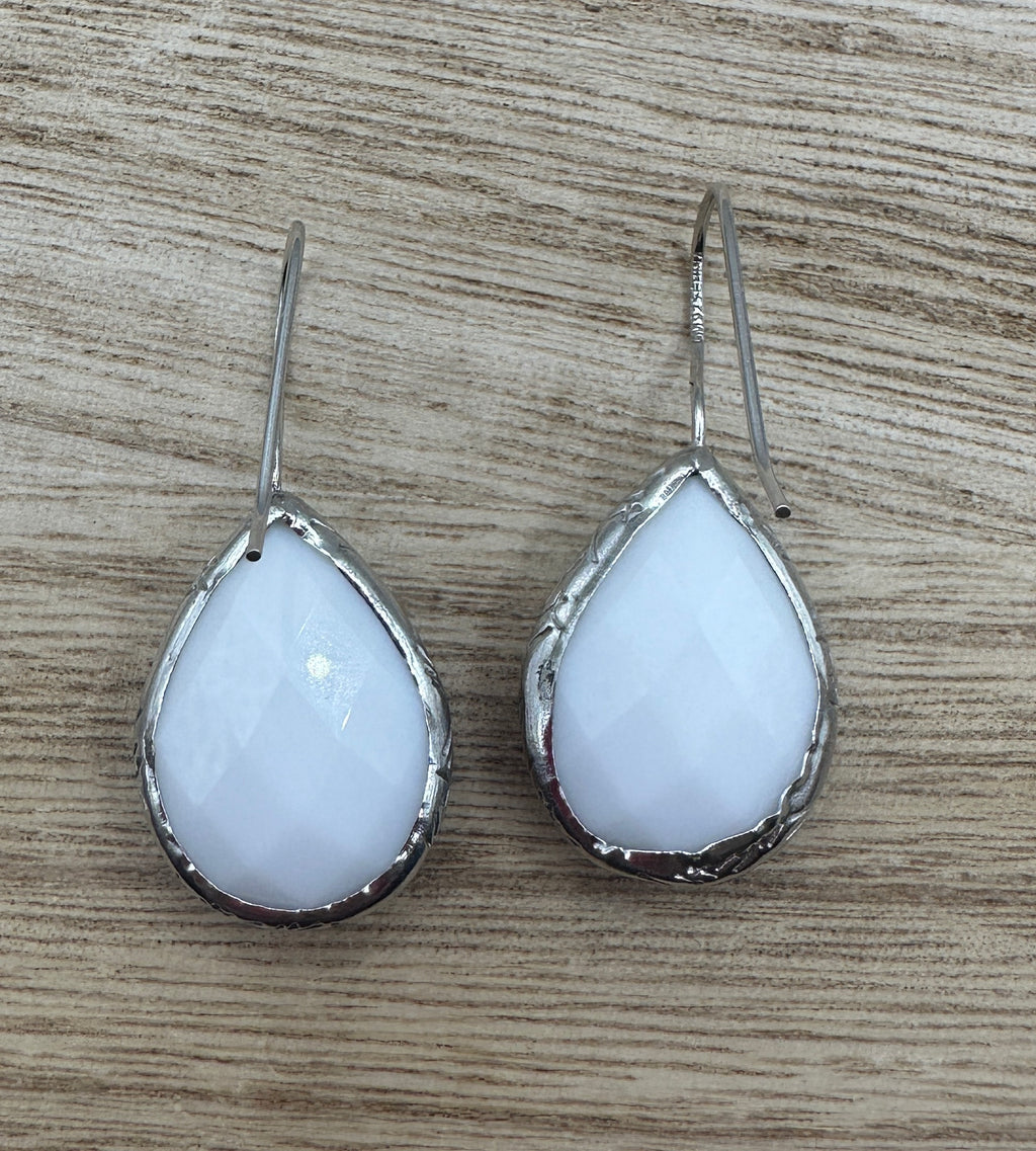 White Glass Tear Drops