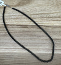4mm Black Onyx Necklace 18in