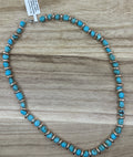 Turquoise Nuggets and Copper Hematite Necklace 18in