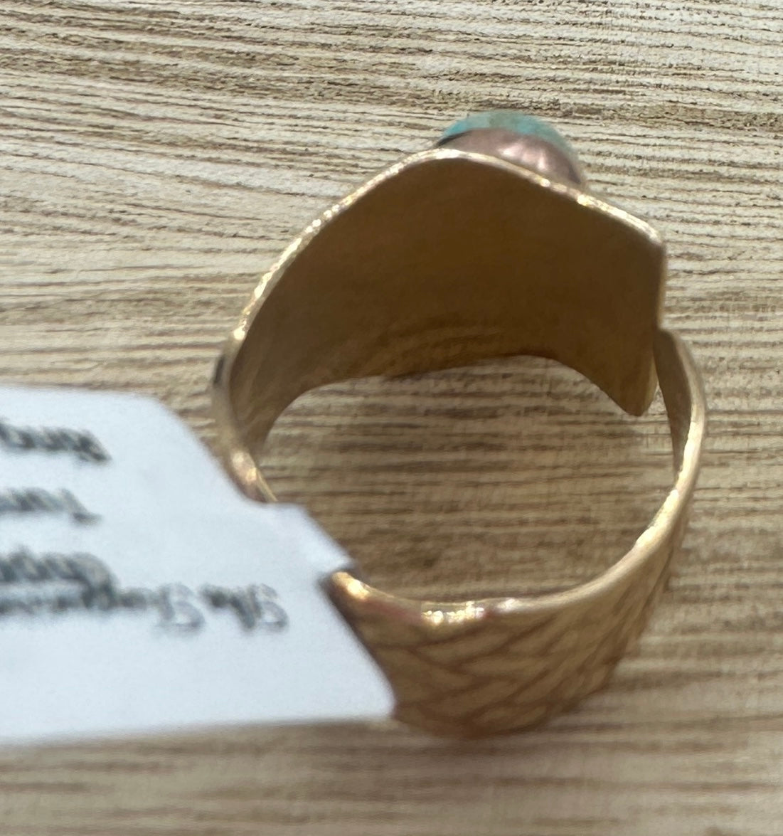 Copper and Turquoise Adjustable Ring