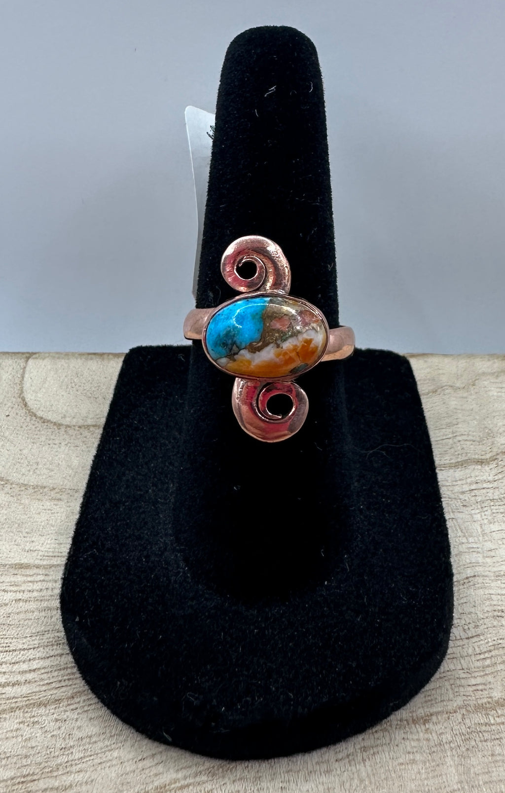 Spiny Oyster Turquoise Ring Size 5.5