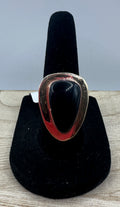 Black Onyx Copper Ring Size 7