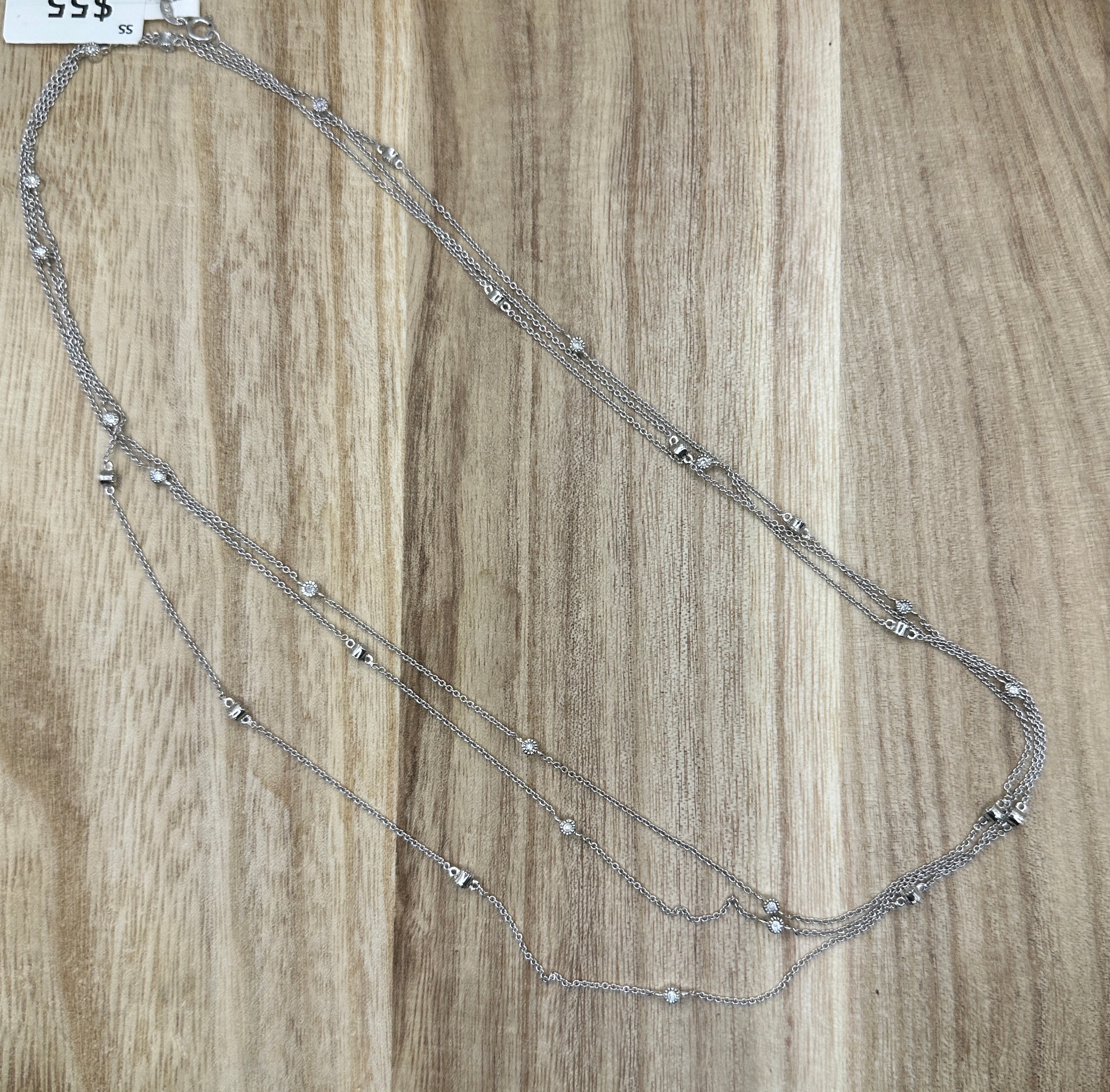 Silver Layer Chain 48in