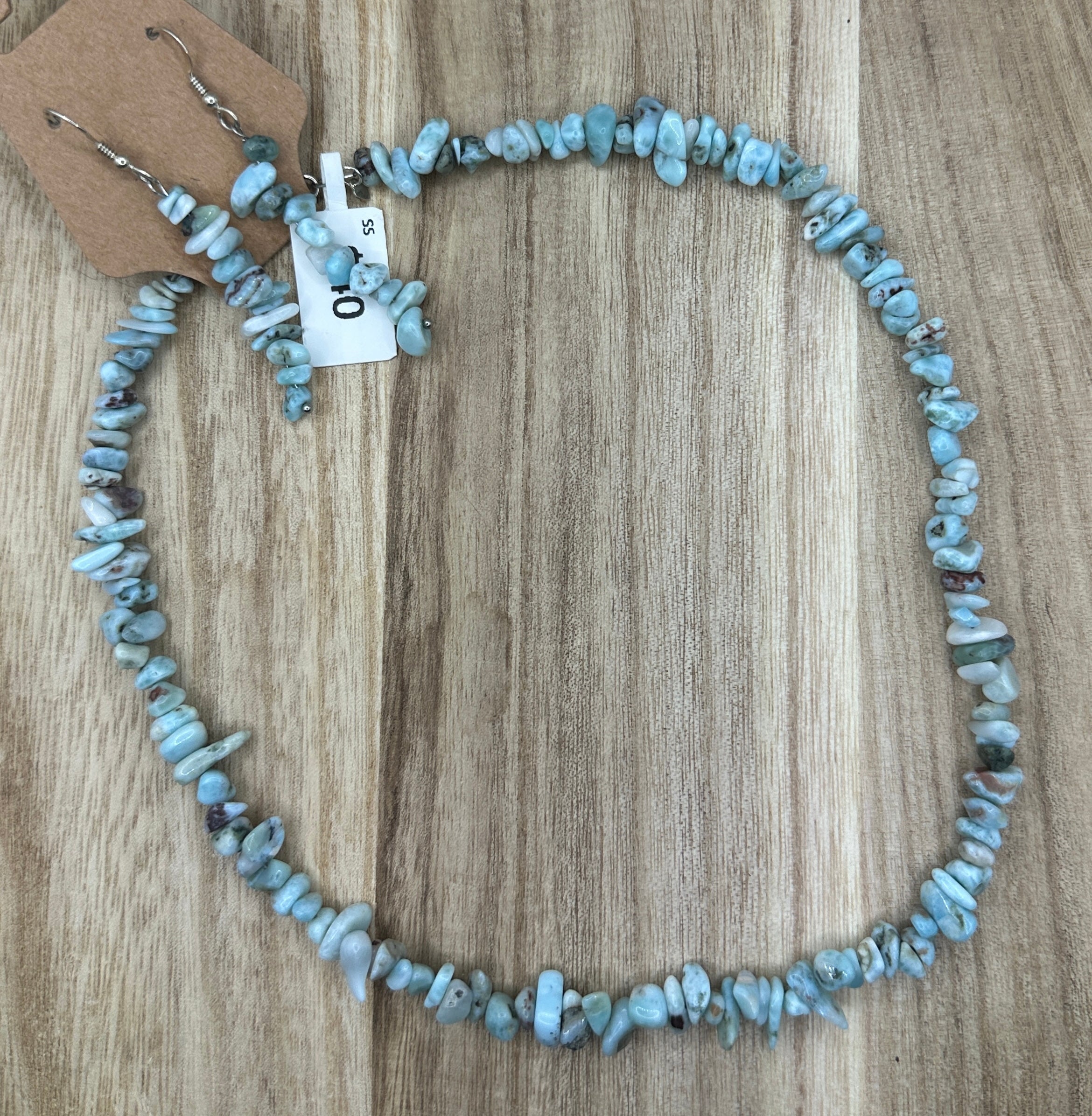 Larimar Chips Necklace 18in