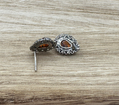 Amber Studs
