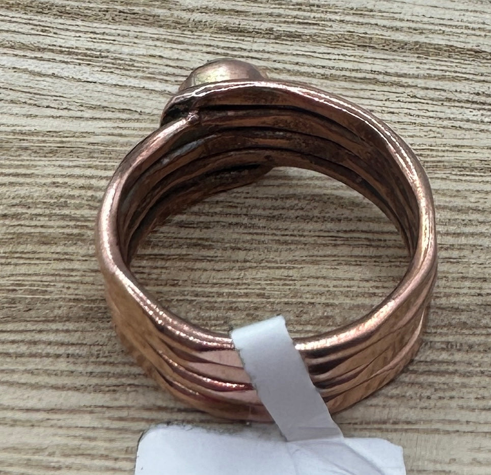 Copper and Turquoise Ring Size 7