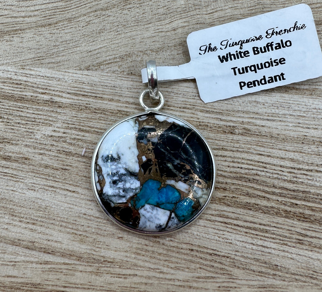 White Buffalo Circle Pendant