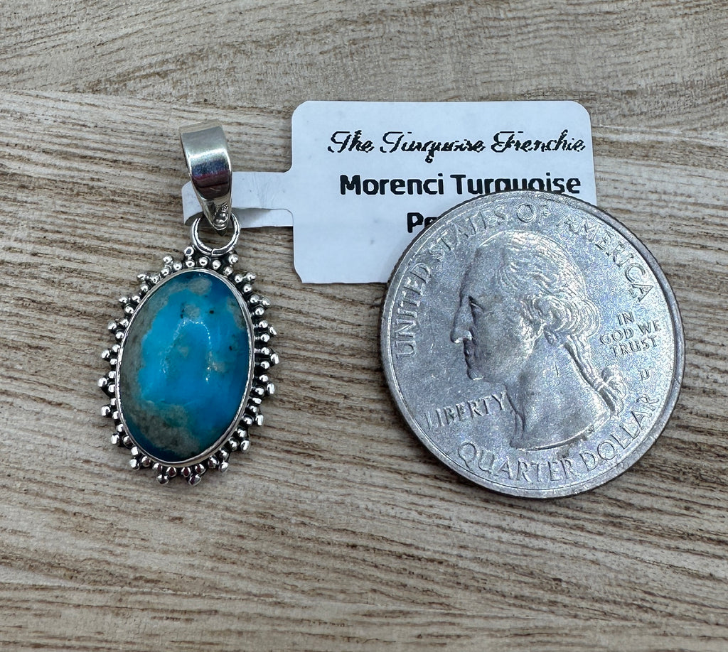 Morenci Turquoise Oval Pendant