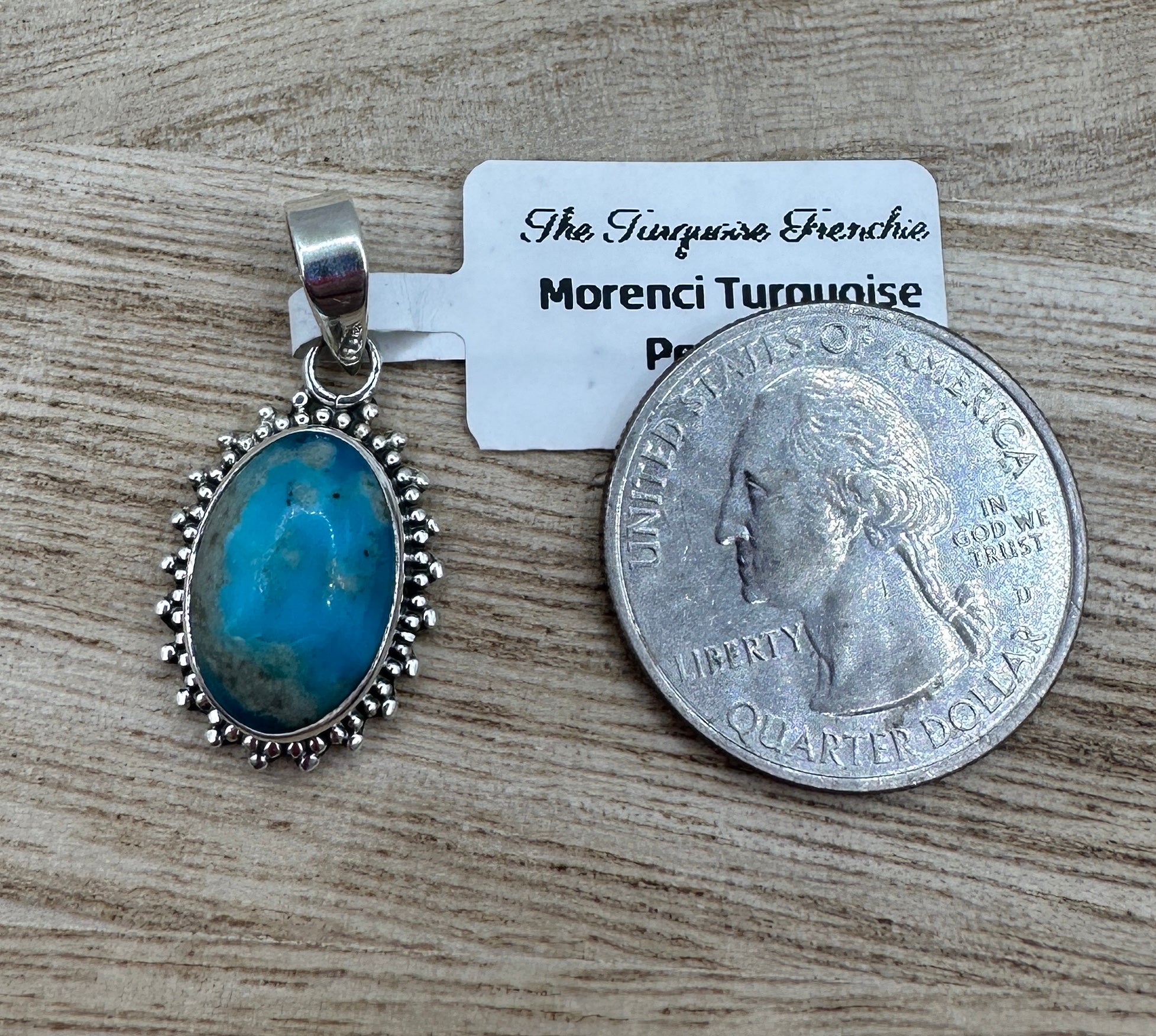 Morenci Turquoise Oval Pendant