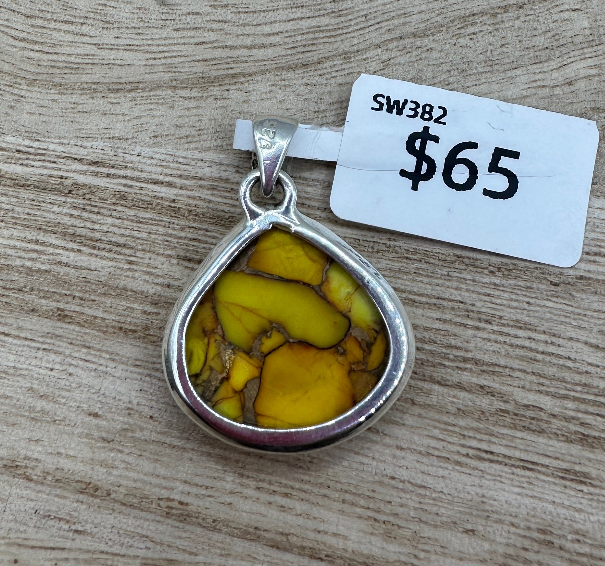 Honey Dahlia Turquoise Pendant