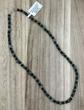 Black Onyx and African Turquoise Necklace 16in