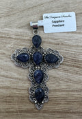 Sapphire Cross Pendant
