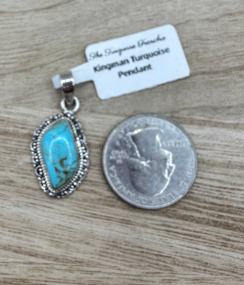 Small Kingman Turquoise Pendant