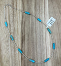Kingman Turquoise and Liquid Silvet Necklace 18in