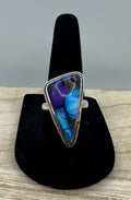 Purple Dahlia Turquoise Ring Size 9