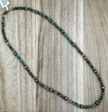 African Turquoise and 6mm Copper Pearl Necklace 20