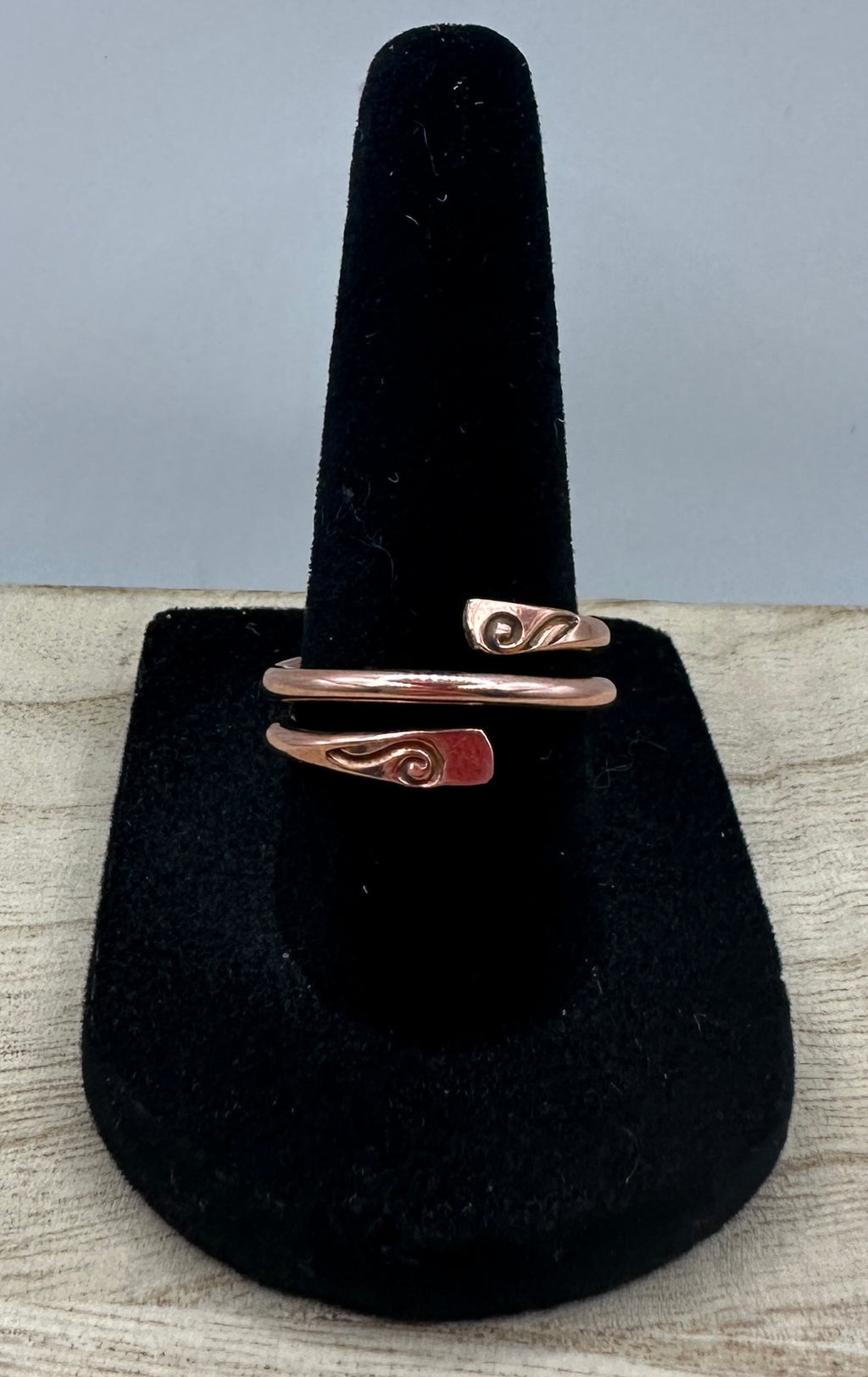 Copper Spiral Ring Size 8