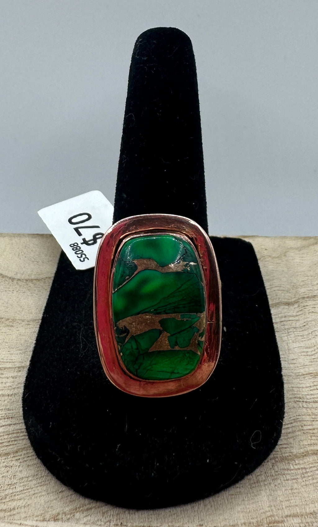 Green Dahlia Turquoise Adjustable Ring