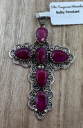 Ruby Cross Pendant