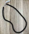 Black Onyx Saucer Necklace 18in