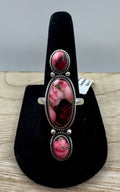 Red Rose Dahlia Turquoise Ring Size 10