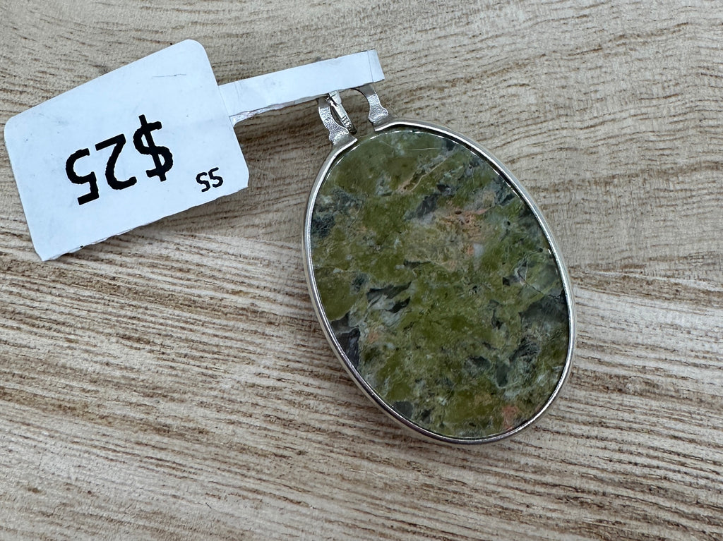 Unakite Oval Pendant
