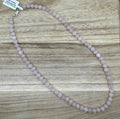 6mm Rose Quartz Necklace 20in