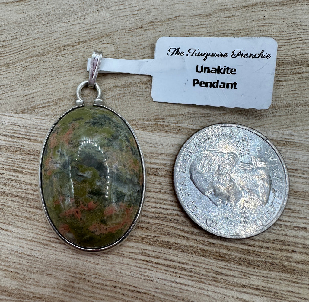 Unakite Oval Pendant