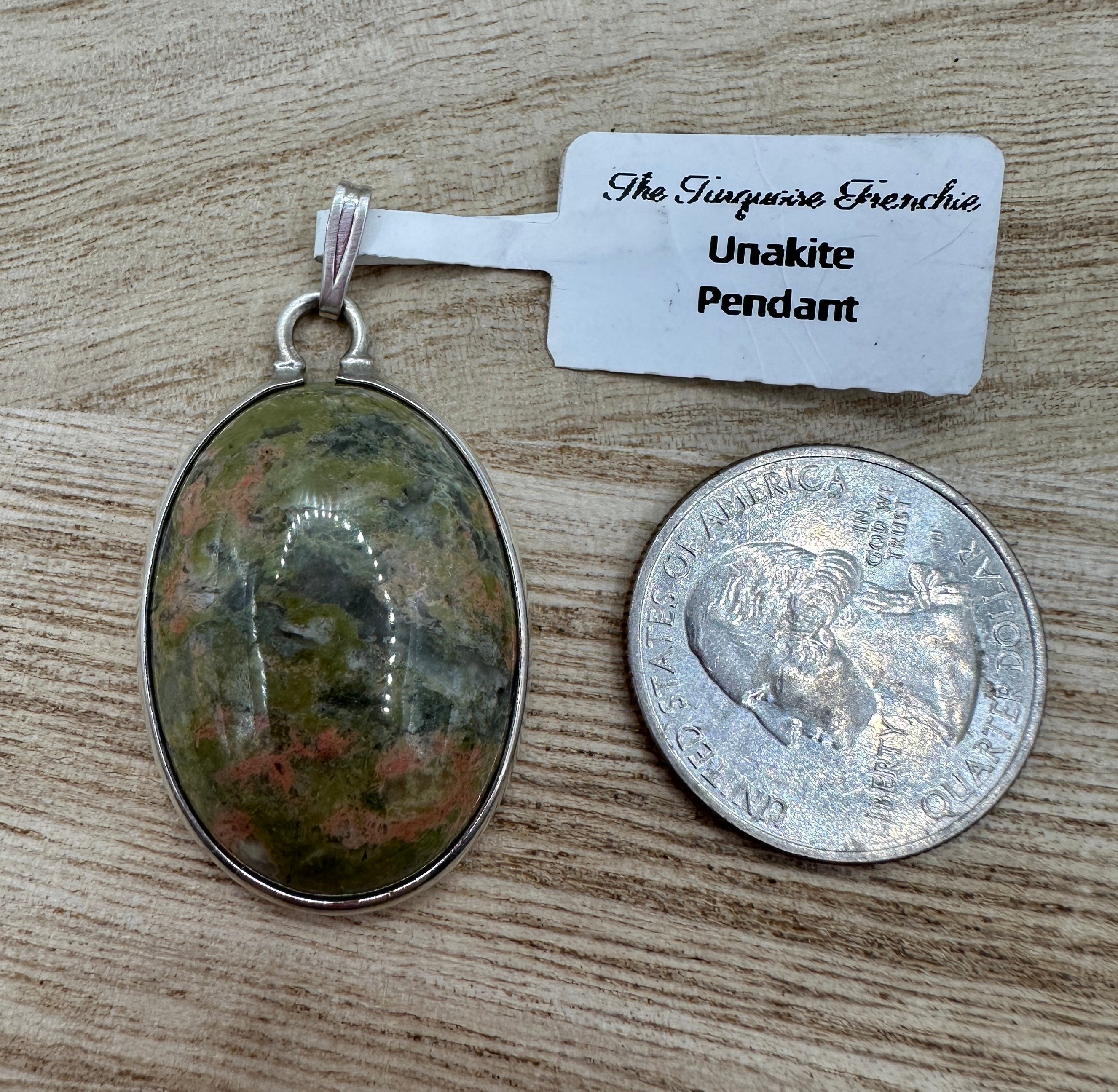 Unakite Oval Pendant