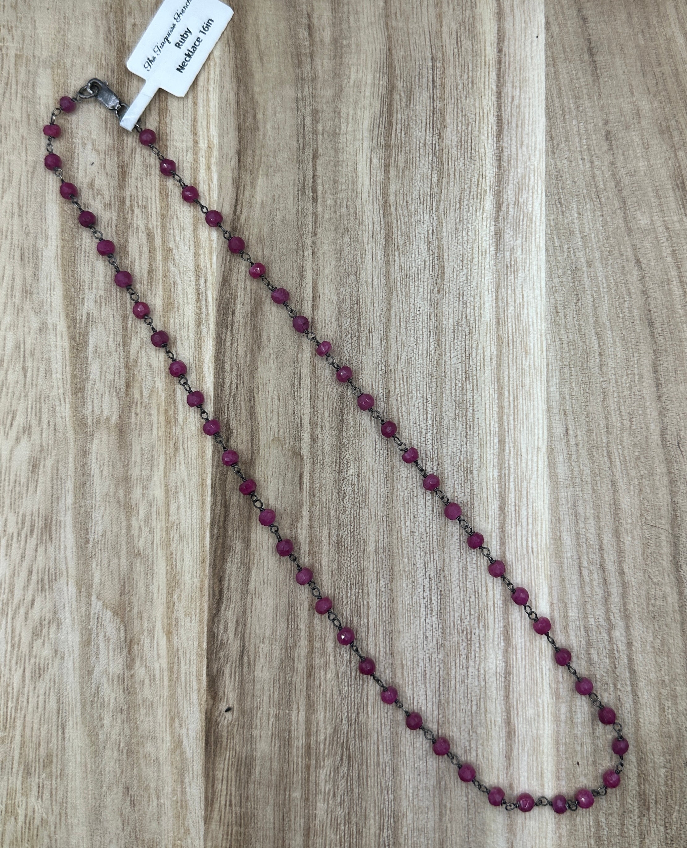 Ruby Necklace 16in