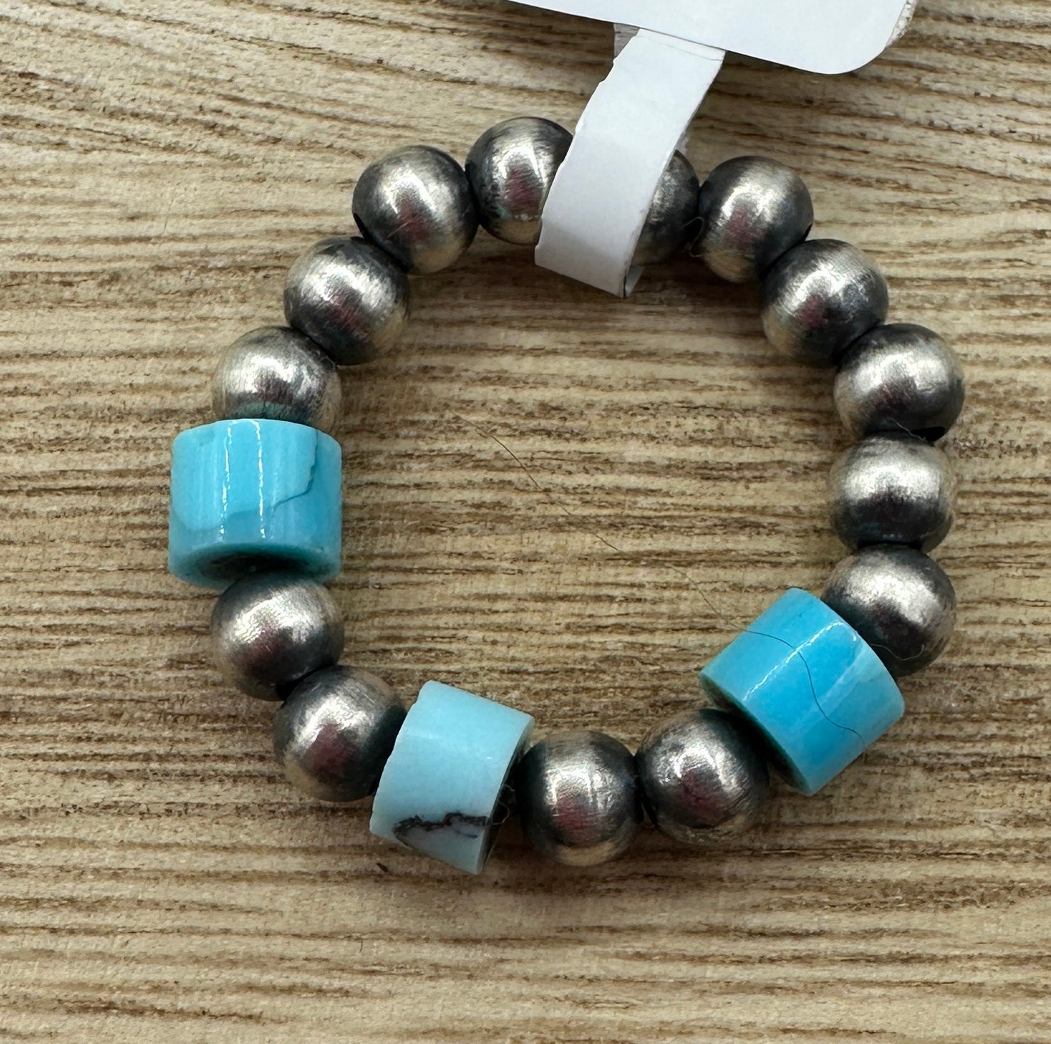 Golden Hills Turquoise Desert Pearl Stretch Ring