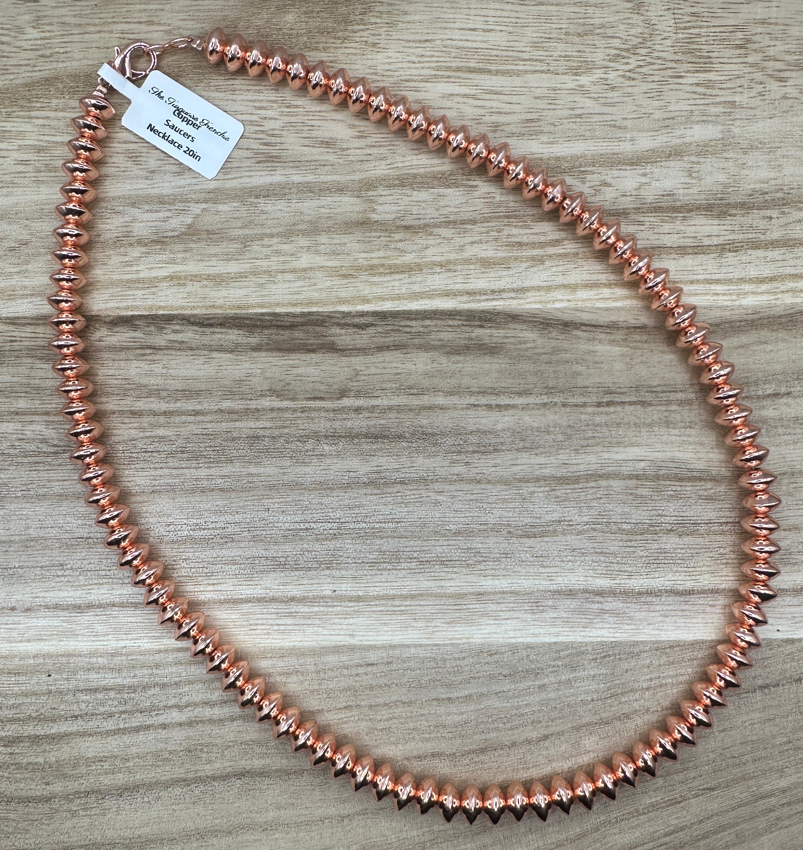 Copper Saucers Necklace 20in