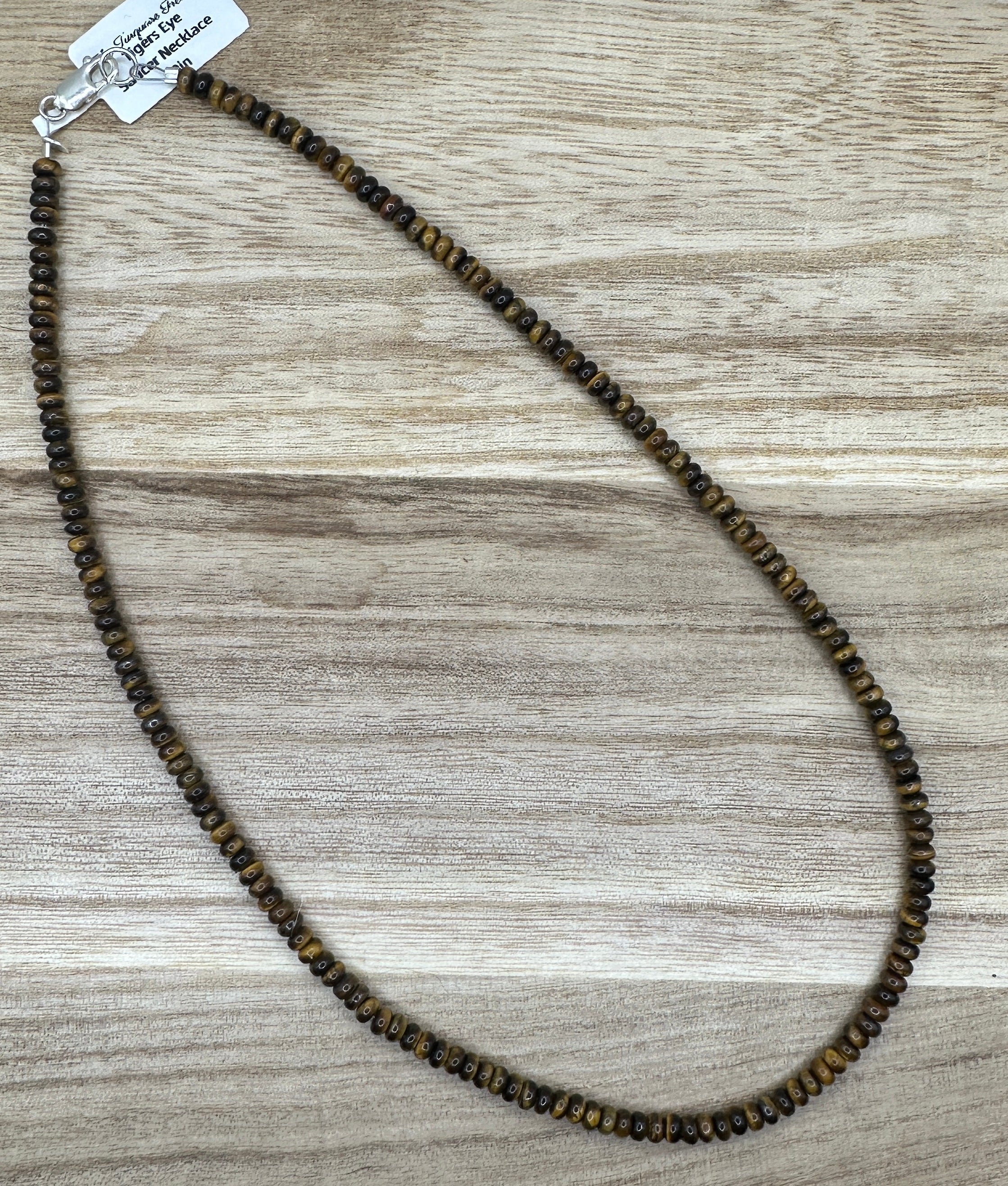 Rondelle Tigers Eye Necklace 18in
